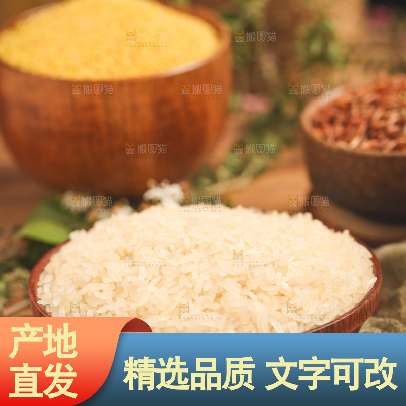 盘子里装着大米