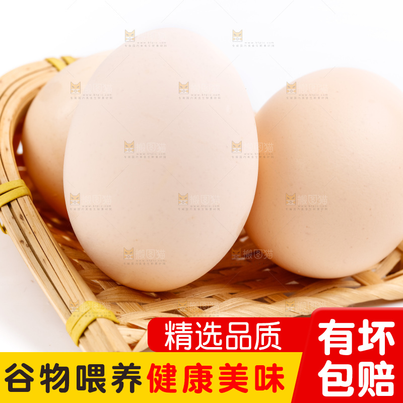 白底上的柴鸡蛋