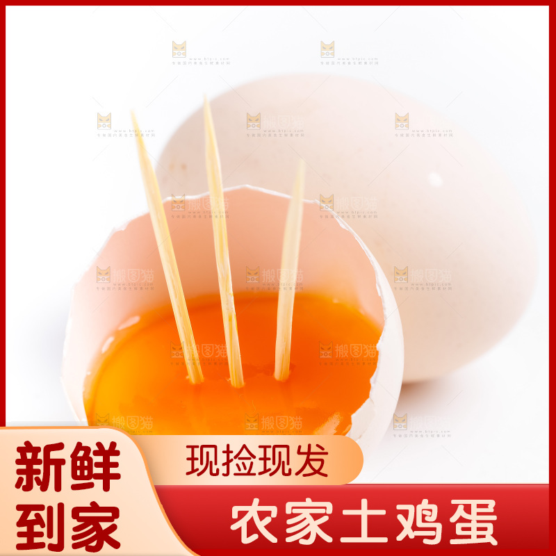 白底上的鸡蛋