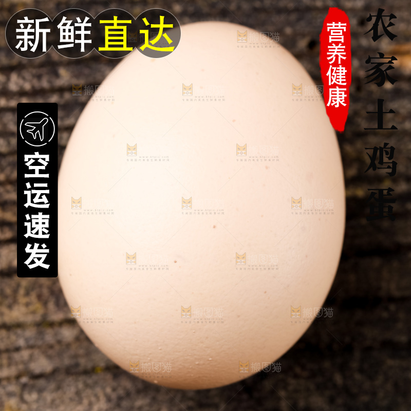 木底上的新鲜鸡蛋