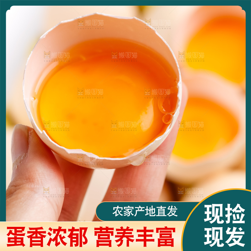 手拿新鲜土鸡蛋