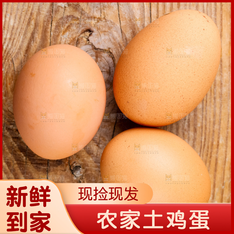 木底上放着新鲜柴鸡蛋