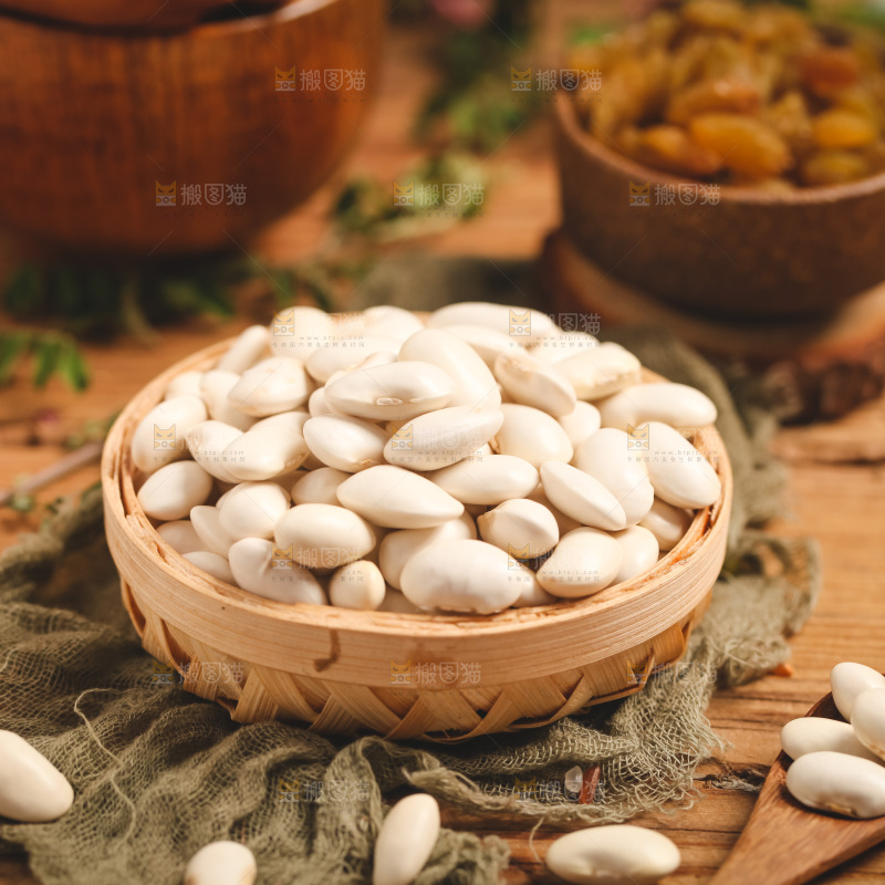篮子装着白芸豆