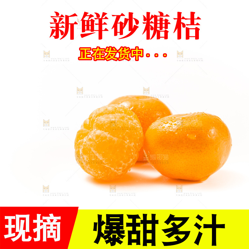 白底上的砂糖桔