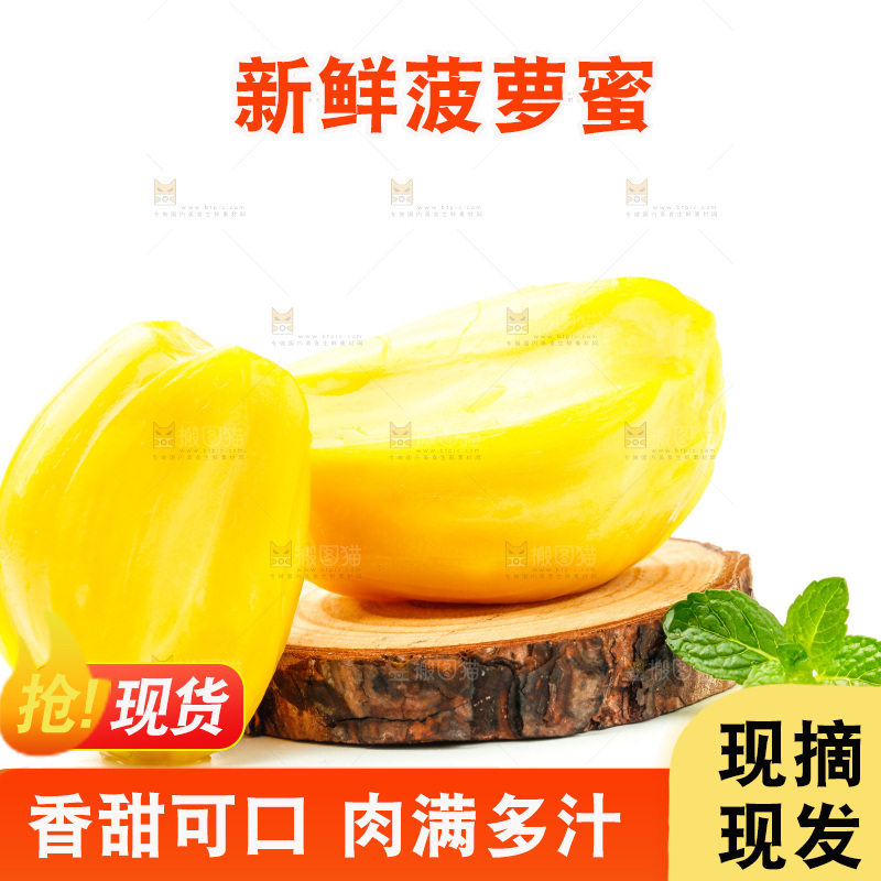 白底上的海南菠萝蜜
