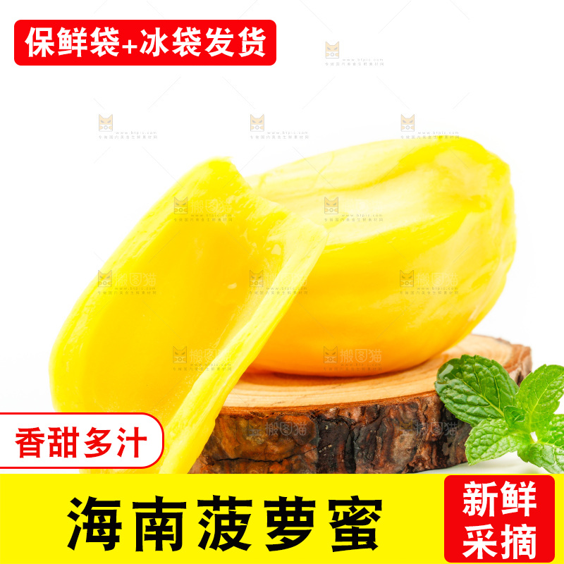 白底上的海南菠萝蜜