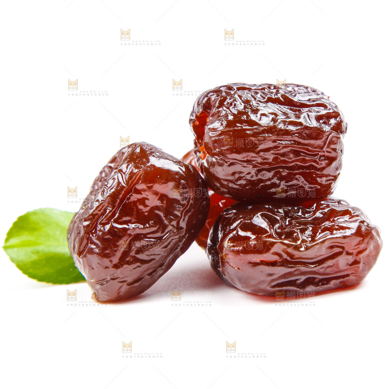 白底上放着阿胶枣