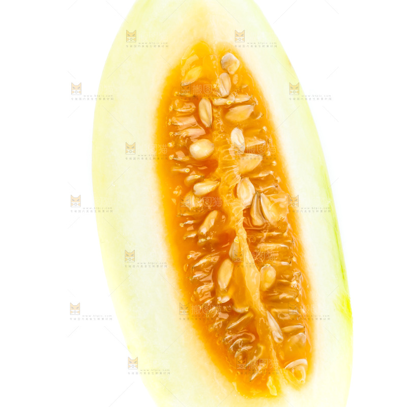 白底上的甜瓜