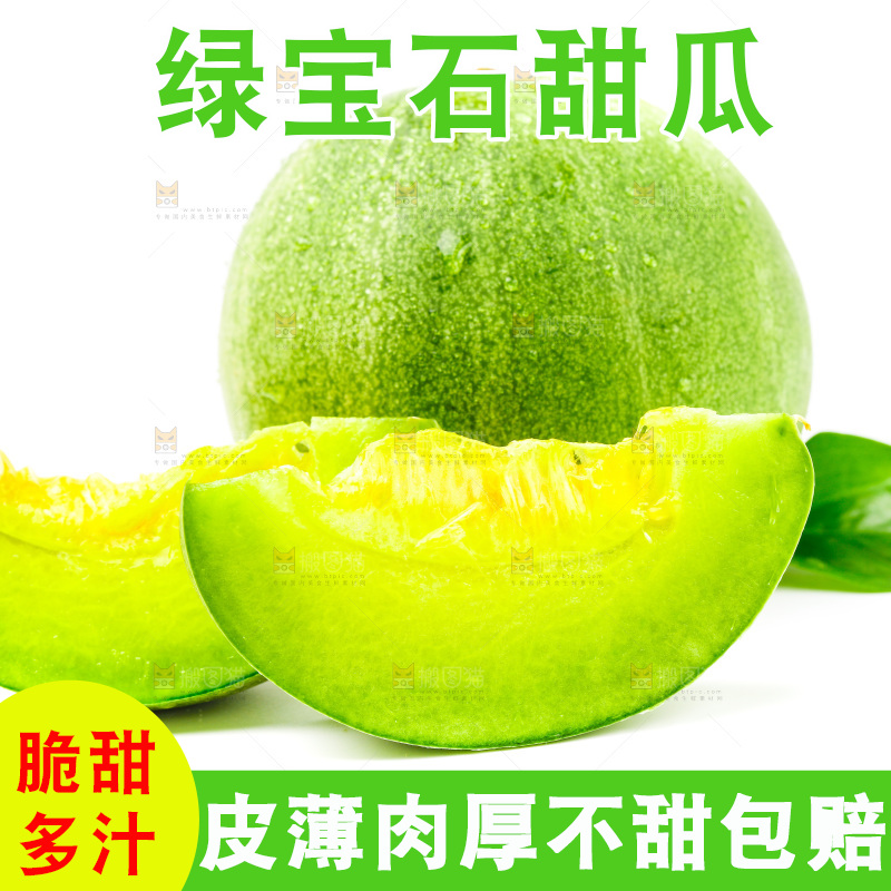 浅底上的山东绿宝石甜瓜