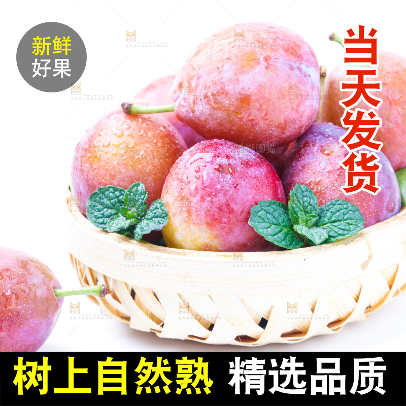 篮子里装着新疆西梅