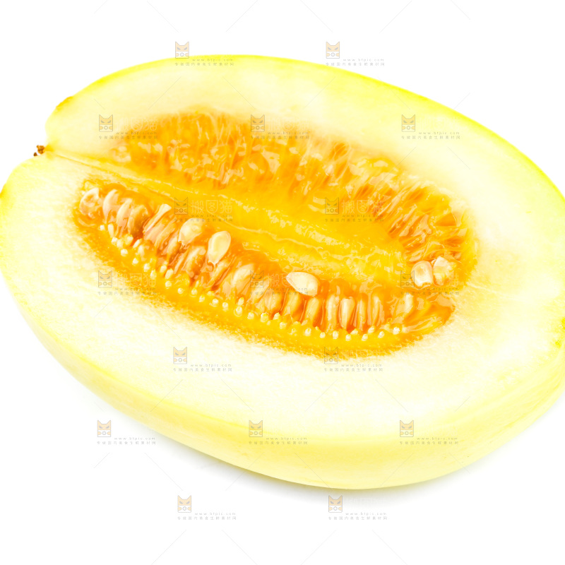 白底上的黄皮香瓜
