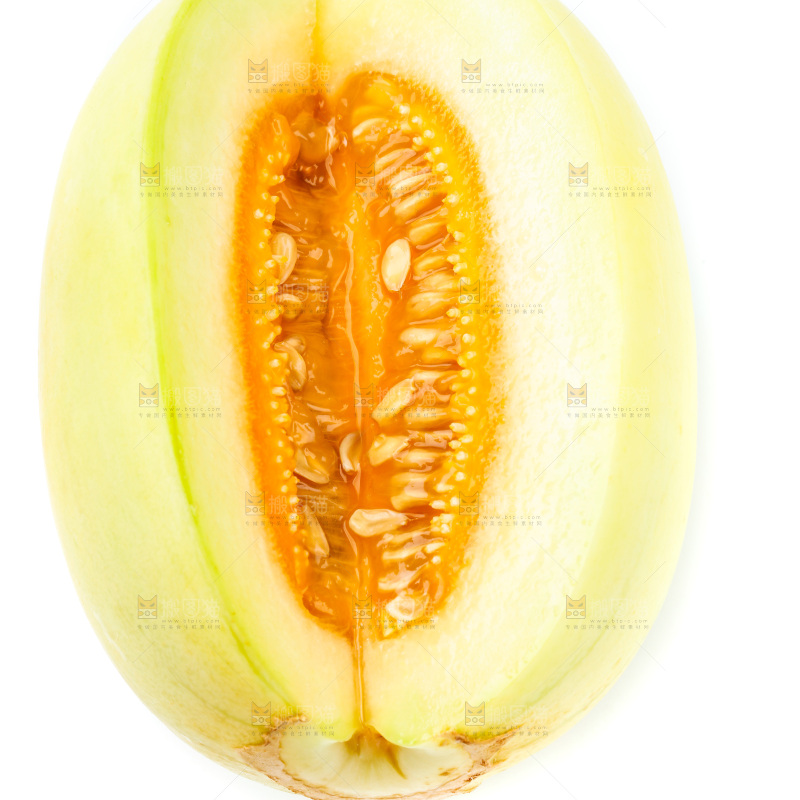 白底上的甜瓜