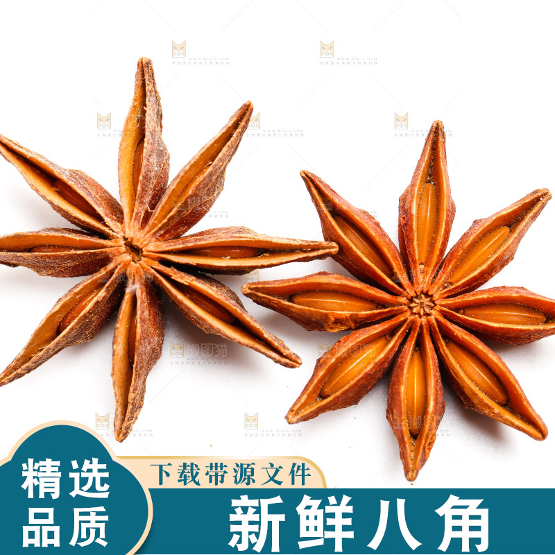 白底上的大茴香