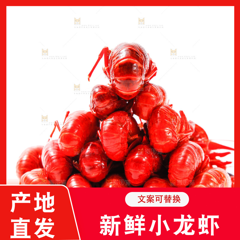盘子里的清蒸小龙虾