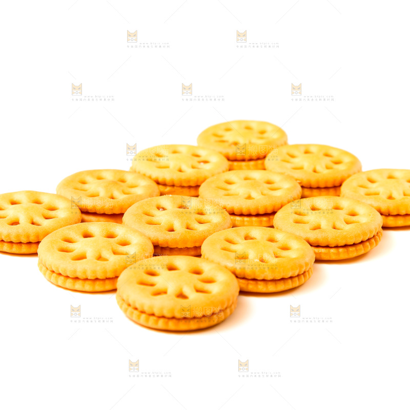 白底的夹心饼干