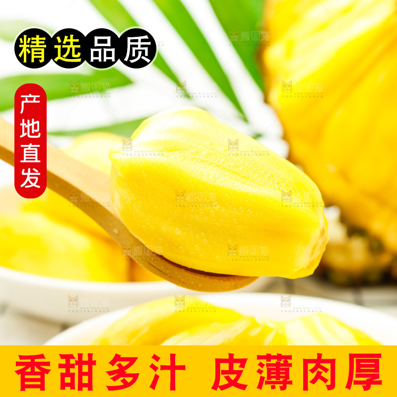 勺子里的黄肉菠萝蜜