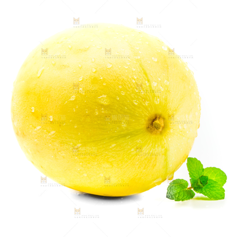 白底上的甜瓜