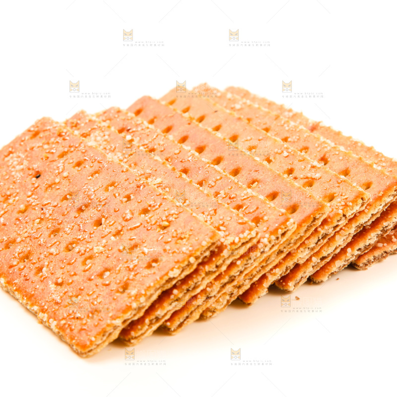 白底上的饼干