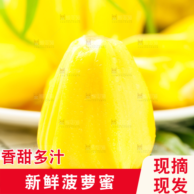 勺子里的黄肉菠萝蜜