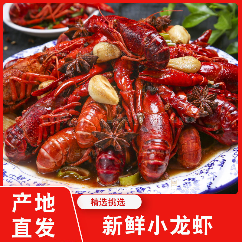 盘子里的麻辣小龙虾