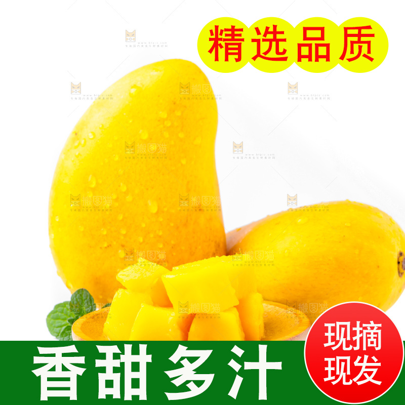 白底上放着小台农芒