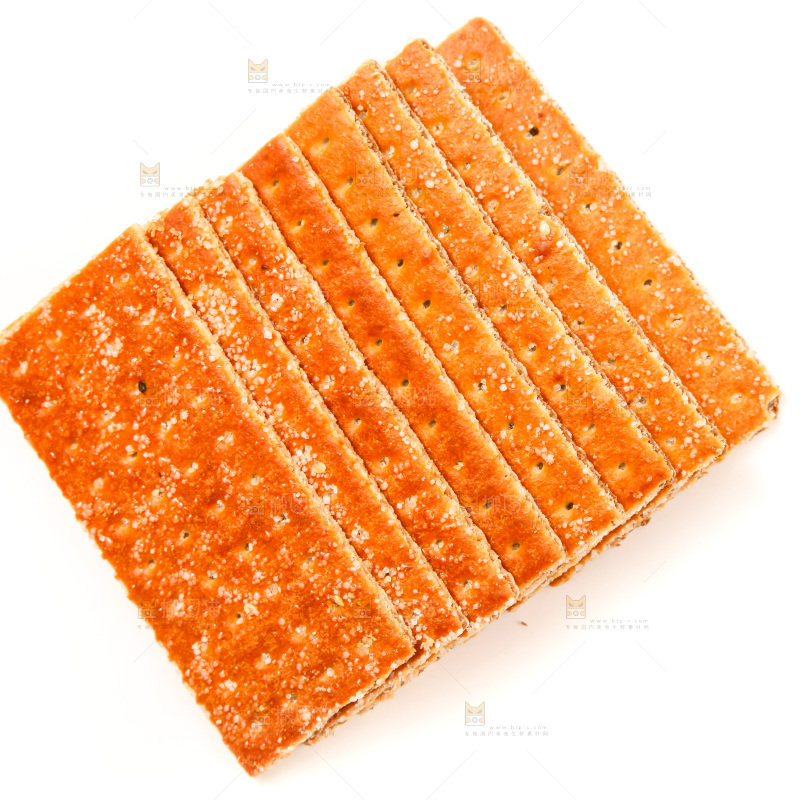 白底上的饼干