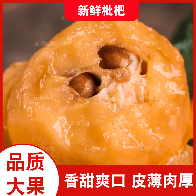 篮子里装着新鲜枇杷