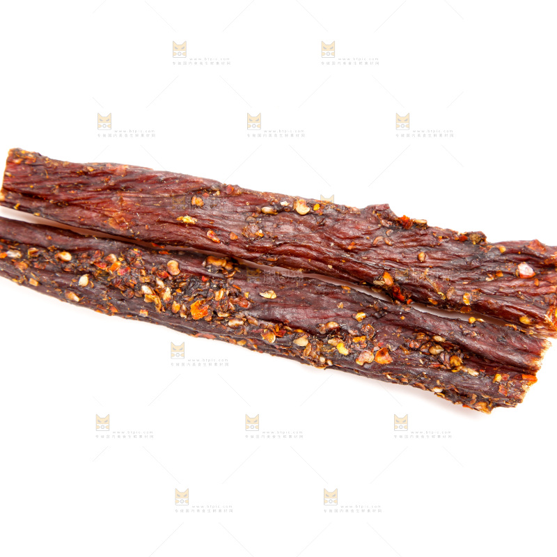 白底上的牛肉干