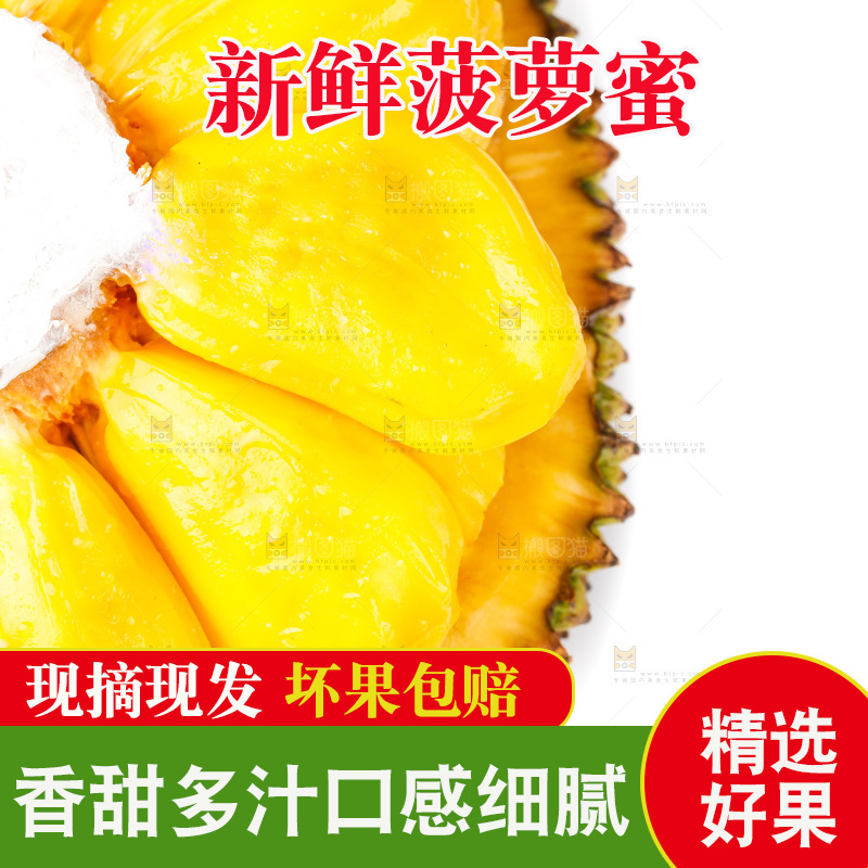 白底上的海南菠萝蜜