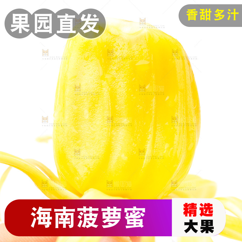 白底上放着海南菠萝蜜