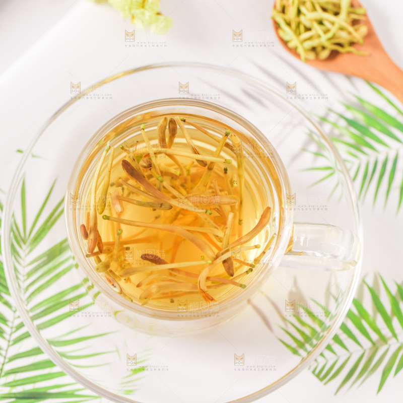 一杯金银花茶