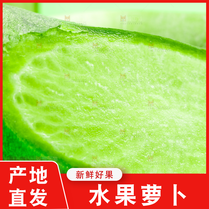 绿底上放着绿萝卜
