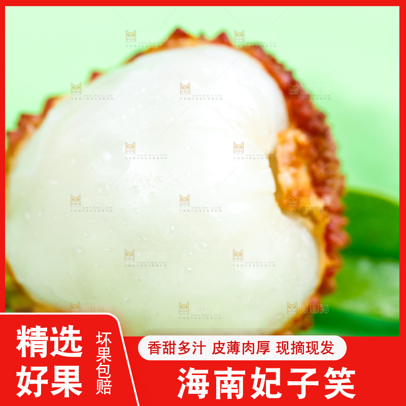 绿底上放着海南妃子笑