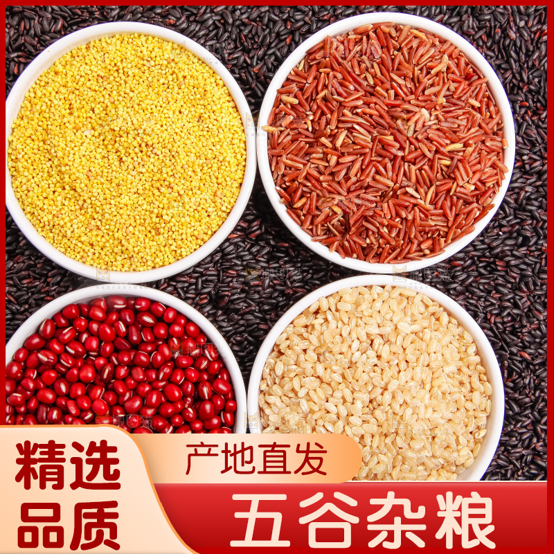 黑米上盘子里的五谷杂粮