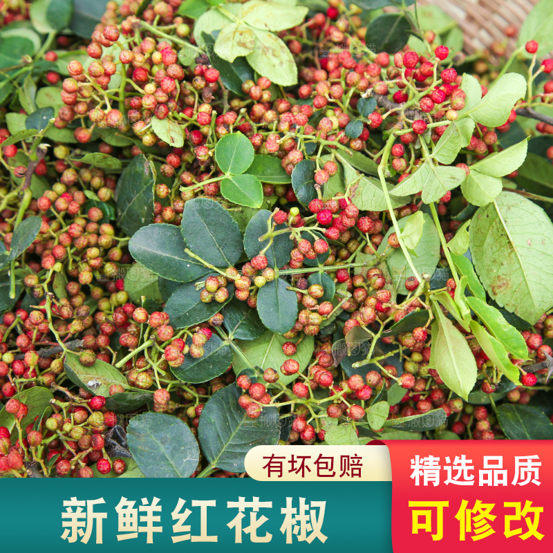 篮子里装着红花椒