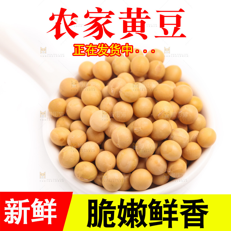 碟子里装着黄豆