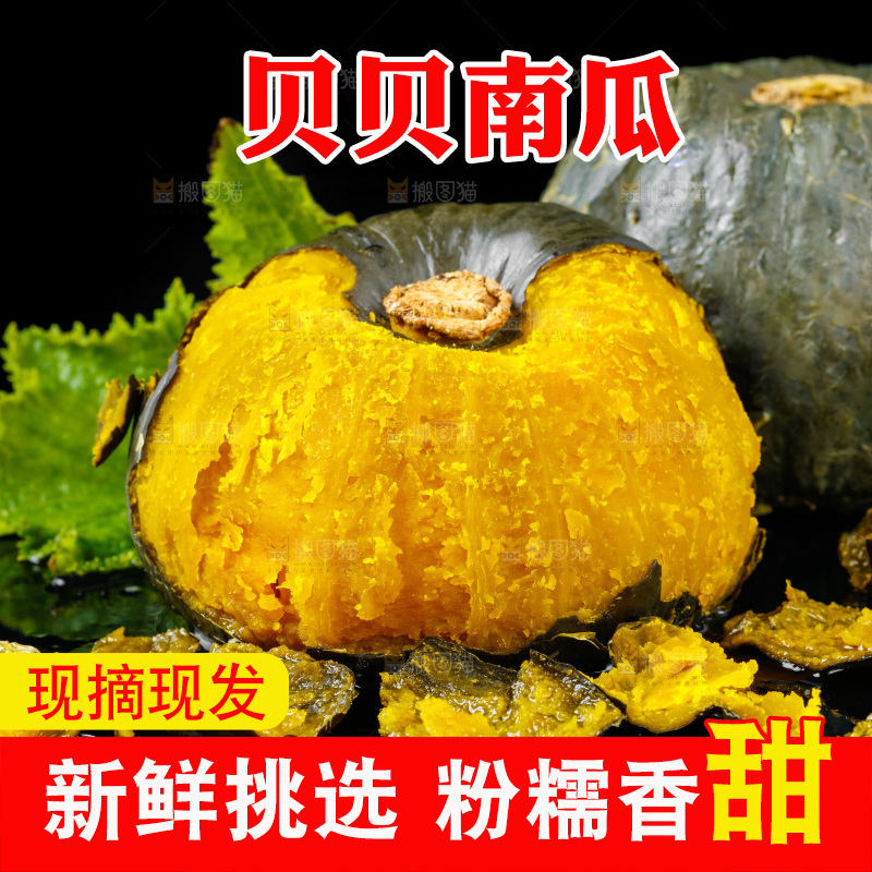 深底上摆放着贝贝小南瓜
