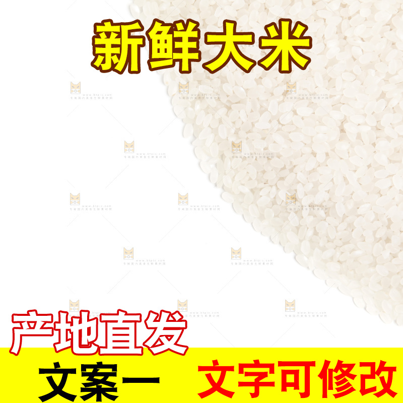 白底上的大米