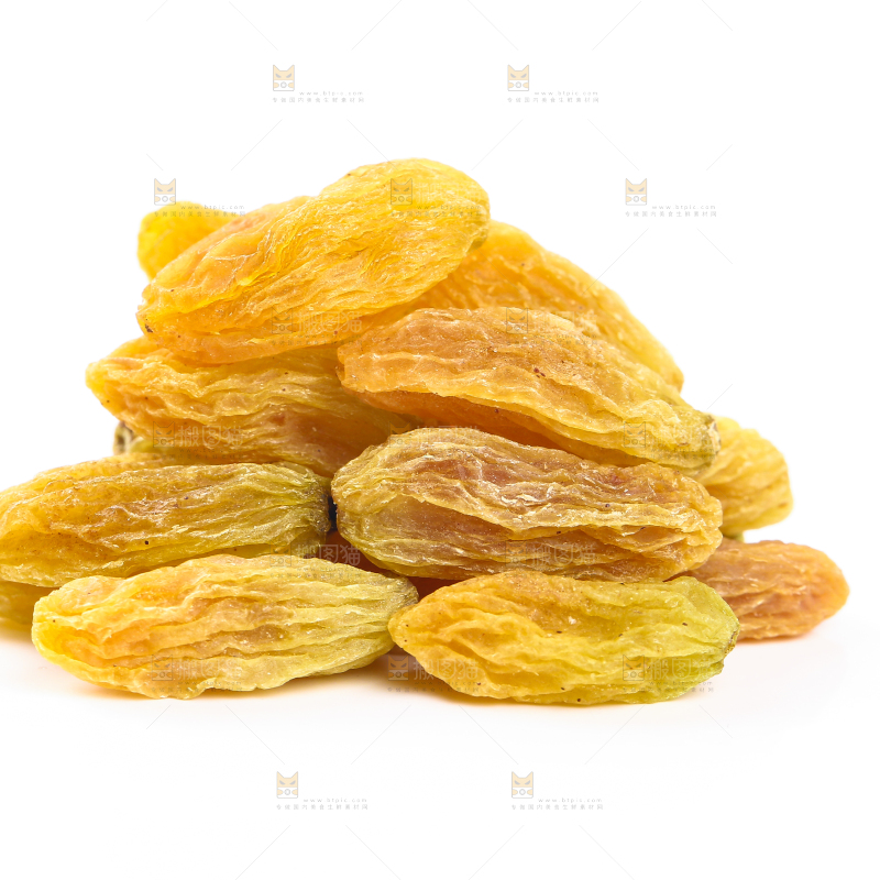 一堆新疆树上黄葡萄干