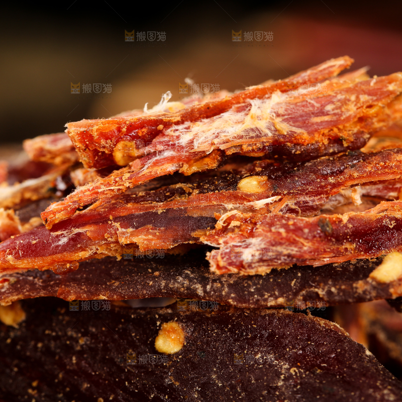 一堆牛肉干