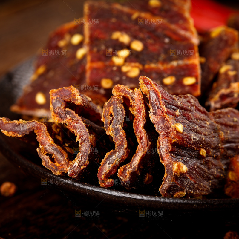 一盘风干牛肉干