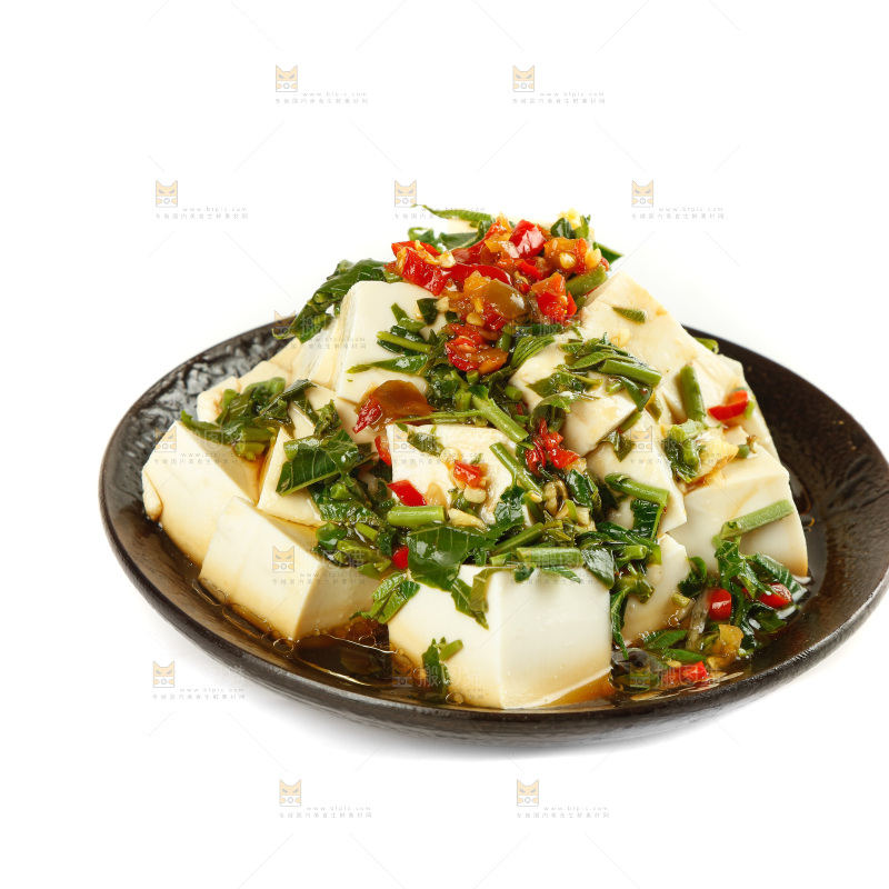 一盘香椿拌豆腐
