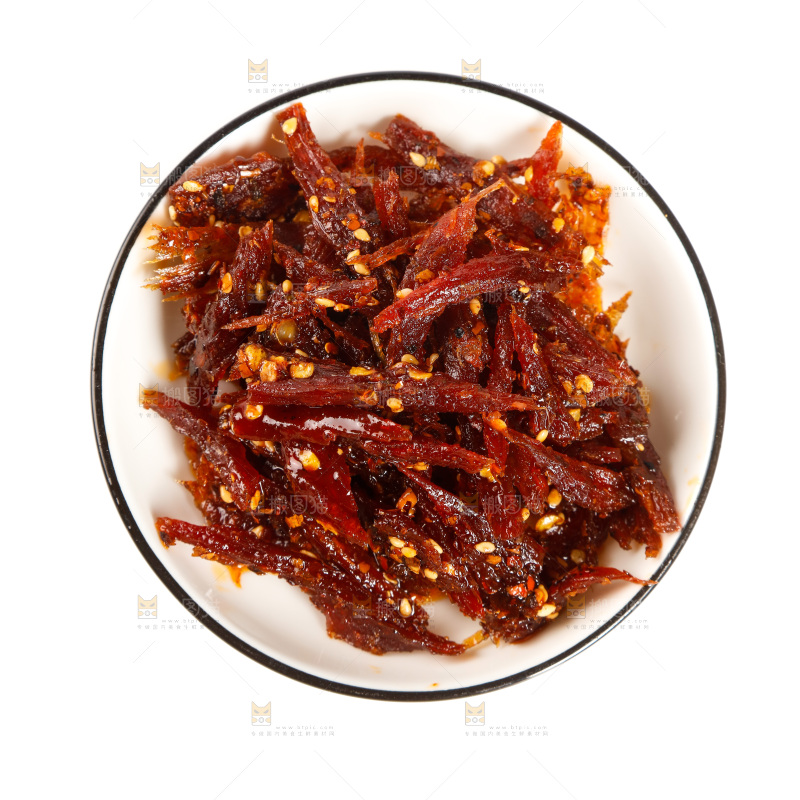 一盘手撕牛肉干