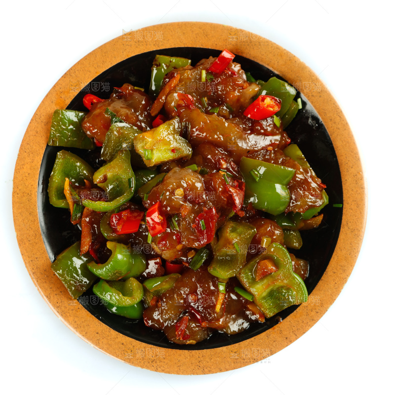 一盘辣椒炒红薯粉