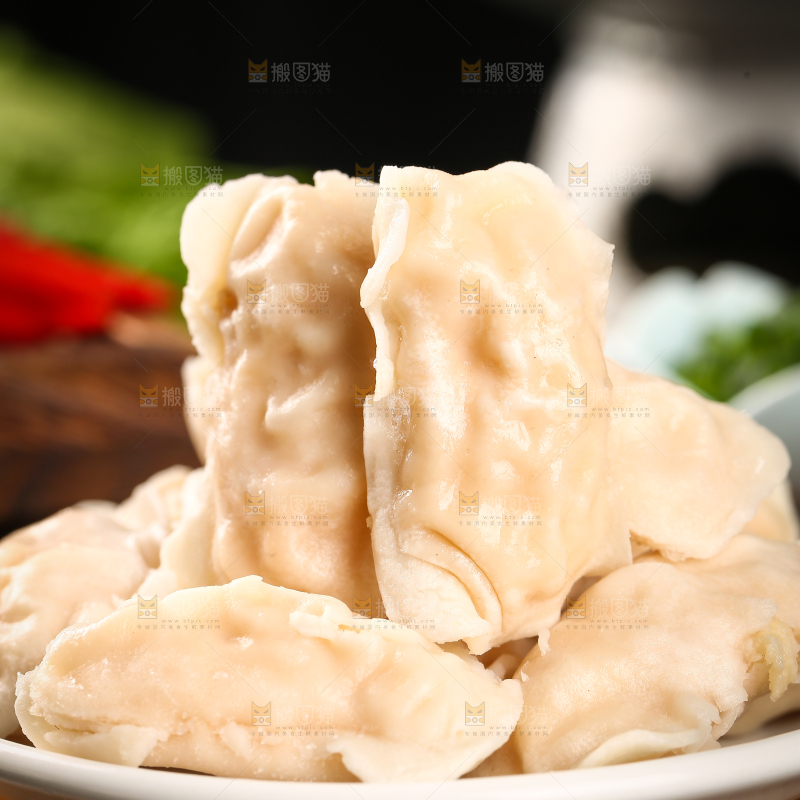 一盘迷你虾米饺