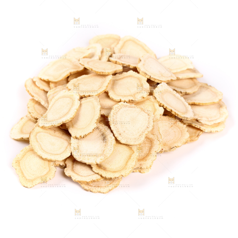 白底上放着一堆西洋参