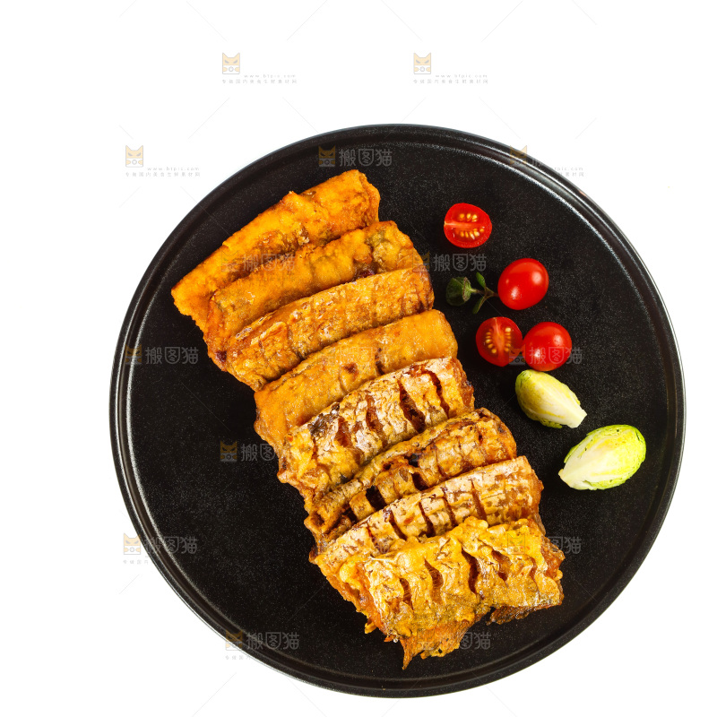 一盘香酥带鱼