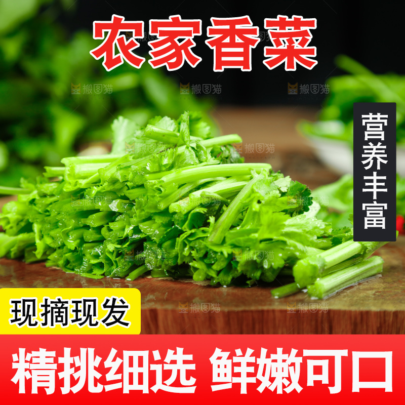 木底上放着小香菜