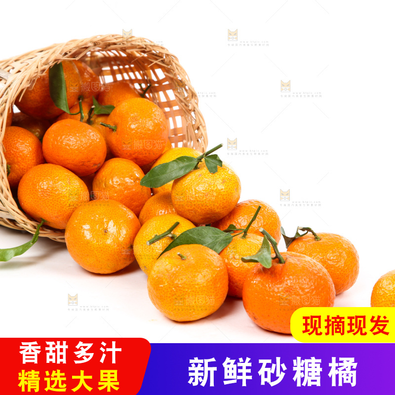 筐子里的四会砂糖橘
