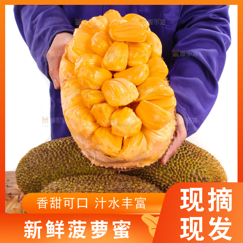手里捧着泰国红肉菠萝蜜